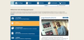 Screenshot der Seite Beteiligungskompass.org